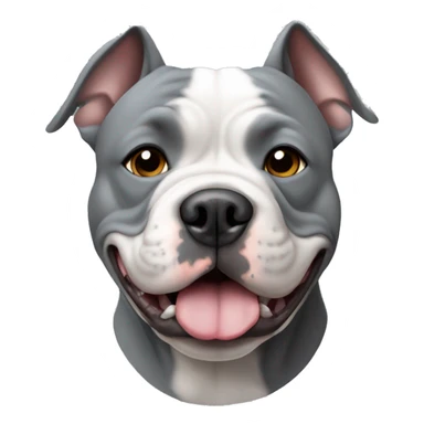 Grey American bully dog sticker
