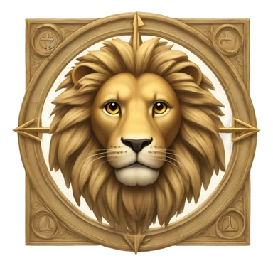 architectural symbol, square and compass,lion,sun sticker