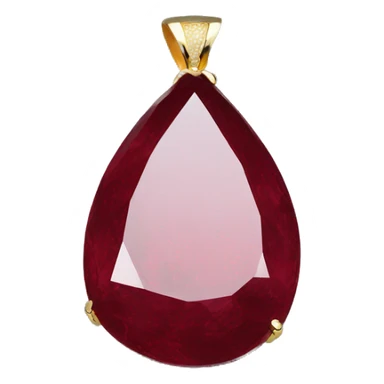 ruby big big big  teardrop pendant  sticker