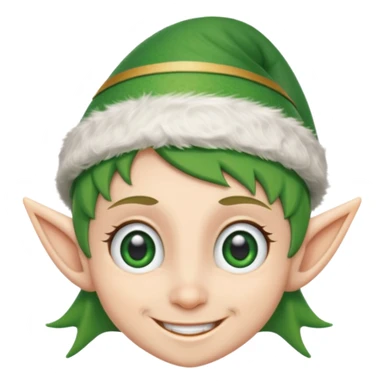 christmas elf head sticker
