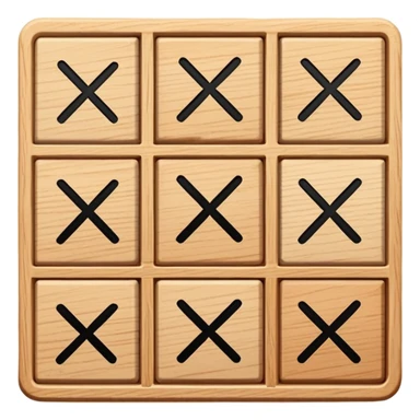 tic-tac-toe game with X and O sticker