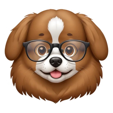 Dog wearing specs sticker