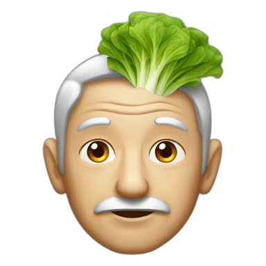 old man with lettuce on his head sticker