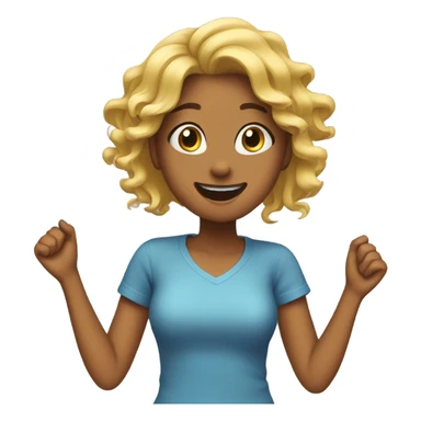 Girl flipping hair  sticker