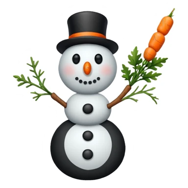snowman stick arms  sticker