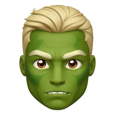 Strong Hulk emoji style sigma boy sticker