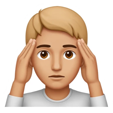 Fingers in head sticker