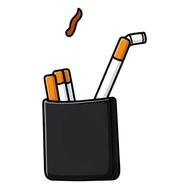 white cigarette sticker