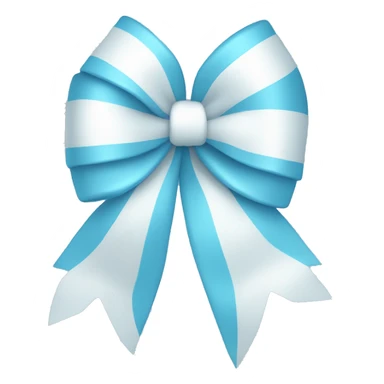 light blue bow with white hearts on it sticker