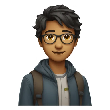 A 15 year old Indian boy wearing glasses and a turbant sticker