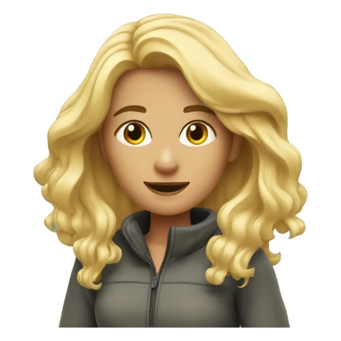 blonde girl in outdoor scene sticker