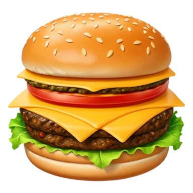 A single burger image for my food vertical in the super app sticker