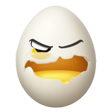 angry egg sticker