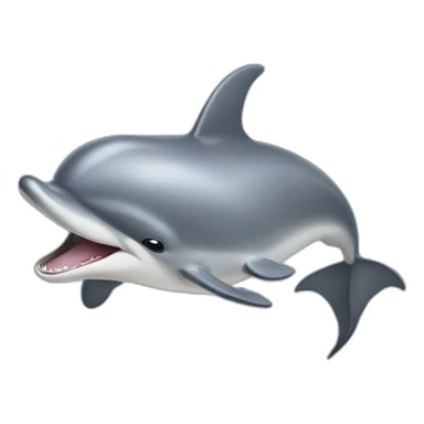 A laughing dolphin sticker