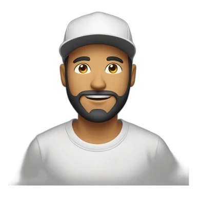 marketer man with middle beard snapback hat sticker
