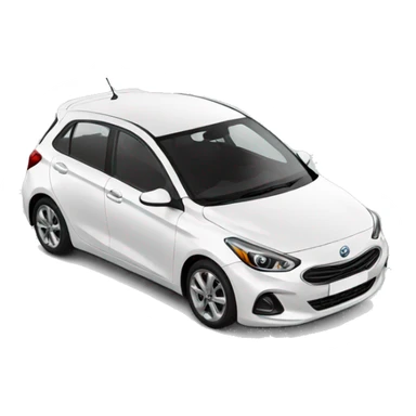White colour i20 car sticker