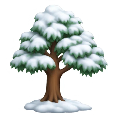 Tree with snow sticker