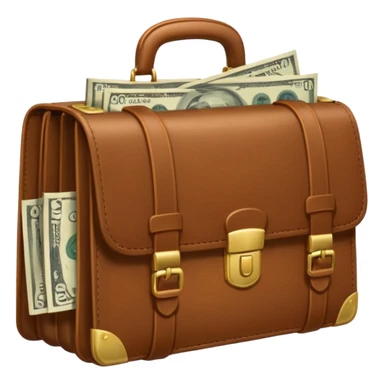 money filled briefcase sticker