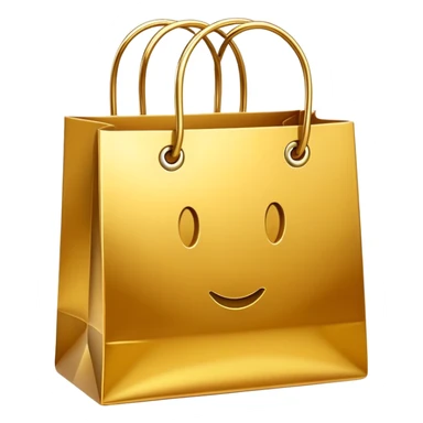 Gold shopping bag sticker