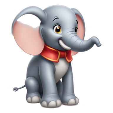 disney character dumbo the elephant stuff toy sticker