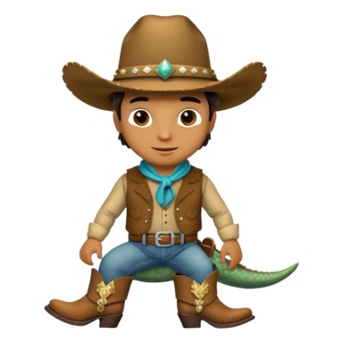 reptile cowboy sticker