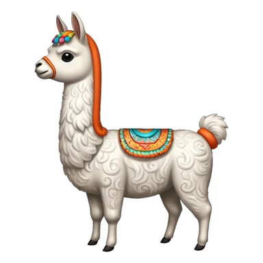 cloud patterned lama sticker