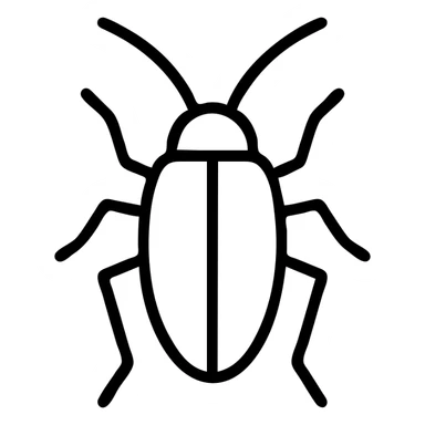cockroach, simple and clear design, minimalistic icon style sticker