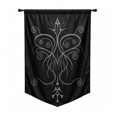 goth banner, no text, minimal, expressive, variation 1 sticker