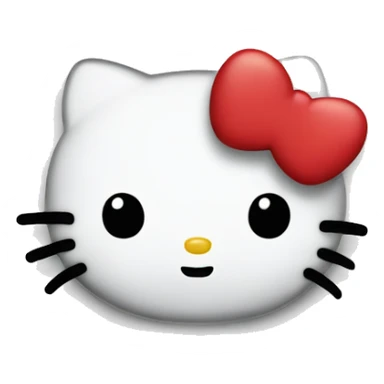 Hello kitty heart emoji sticker