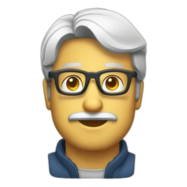 ingeniero moreno con lentes sticker