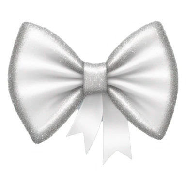 white bow with glitter sticker