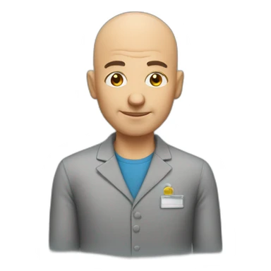 bald teacher sticker