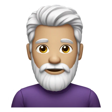 White bearded man with purple hair  sticker
