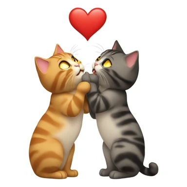 Cats kissing sticker