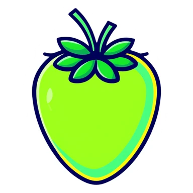 neon acid strawberry sticker