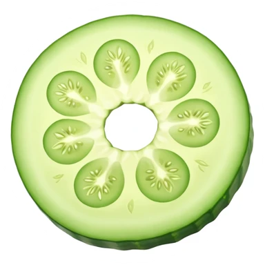 circular slice of cucumber sticker
