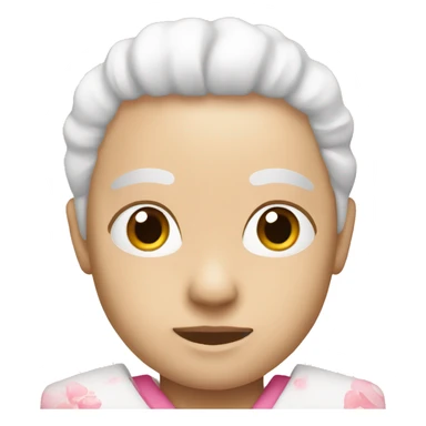 Pink and white japanese  sticker