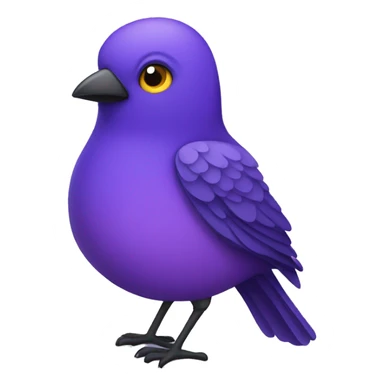 Purple bird sticker