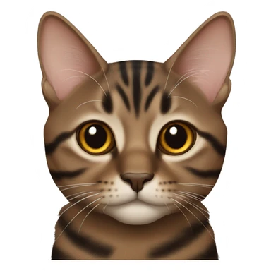Brown black tabby cat Scottish straight  sticker