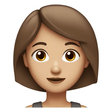 A girl with brown eyes and brown hair ￼￼ sticker