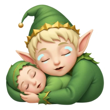 Baby elf sleepy sticker