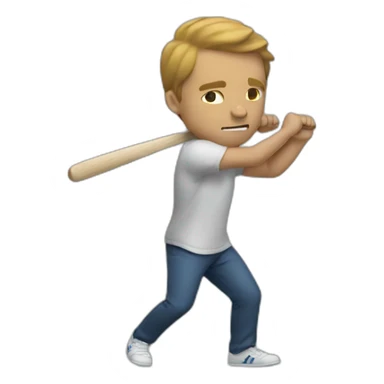 Man hitting is head sticker