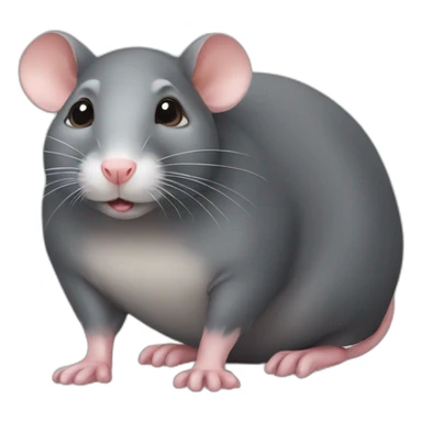 Obese rat sticker