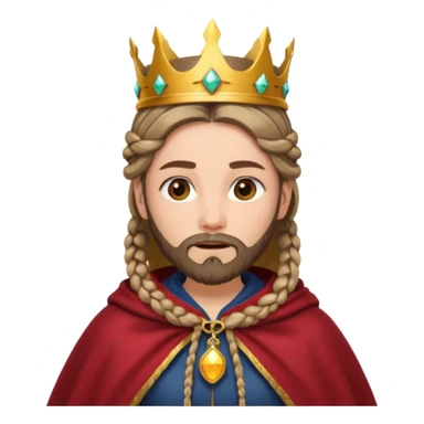 woman with braided hair , beard and cloak sticker