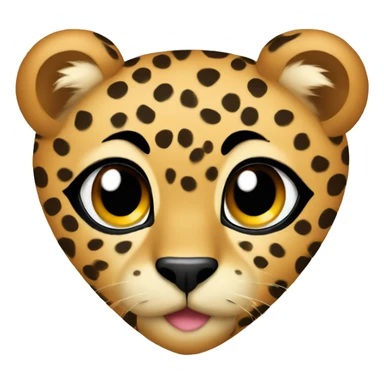 Heart with cheetah print sticker