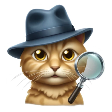 old cat detective sticker