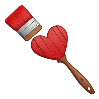 paintbrush heart sticker