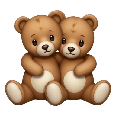 teddy bears cuddling sticker