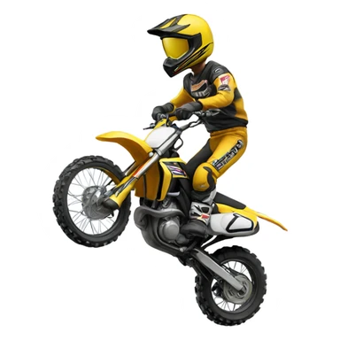 Motocross doing wheelie sticker