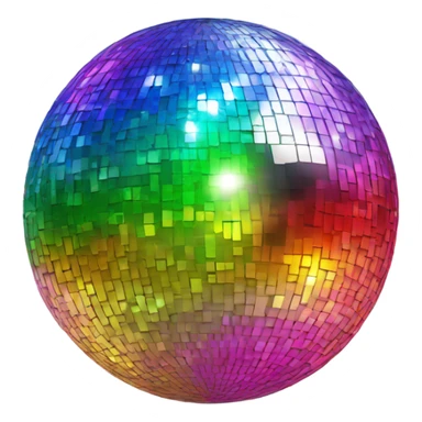 Rainbow mirrorball sticker